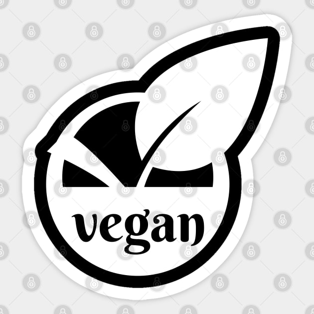 Vegan logo icon leaf (white) Sticker by FOGSJ